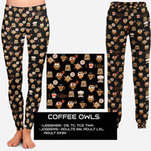 Load image into Gallery viewer, COFFEE OWLS LEGGINGS/JOGGERS