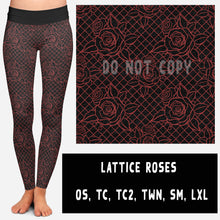 Load image into Gallery viewer, VDAY BATCH-LATTICE ROSES LEGGINGS AND JOGGERS