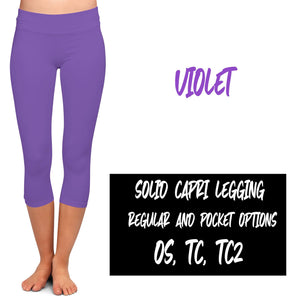 SOLID POCKET CAPRI (VARIETY OF COLORS)