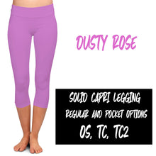 Load image into Gallery viewer, SOLID POCKET CAPRI (VARIETY OF COLORS)