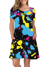 Load image into Gallery viewer, PAINT SPLATTER POCKET DRESS