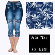 Load image into Gallery viewer, LEGGING JEAN RUN-PALM TREE (ACTIVE BACK POCKETS)