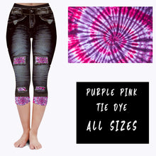 Load image into Gallery viewer, LEGGING JEAN RUN-PINK PURPLE TIE DYE (ACTIVE BACK POCKETS)