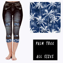 Load image into Gallery viewer, LEGGING JEAN RUN-PALM TREE (ACTIVE BACK POCKETS)