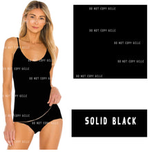 Load image into Gallery viewer, CAMI SETS/UNDERWEAR RUN-SOLID BLACK