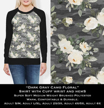 Load image into Gallery viewer, B104 - Dark Gray Camo Floral Cozy Comfort Sweatshirt Preorder Closes 10/27