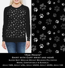 Load image into Gallery viewer, B104 - Paw Prints Cozy Comfort Sweatshirt Preorder closes 10/27