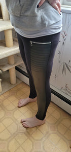 RIBBED FAUX LEATHER ZIPPER LEGGING PREORDER CLOSING 2/18