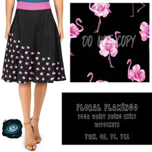 Load image into Gallery viewer, SWING SKIRT RUN- FLORAL FLAMINGO- PREORDER CLOSING 2/25