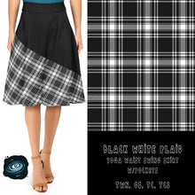 Load image into Gallery viewer, SWING SKIRT RUN- BLACK WHITE PLAID- PREORDER CLOSING 2/25