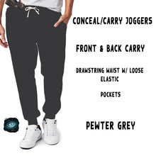 Load image into Gallery viewer, CONCEAL CARRY RUN- PEWTER GREY LEGGINGS/CAPRI/JOGGERS CLOSING 3/7