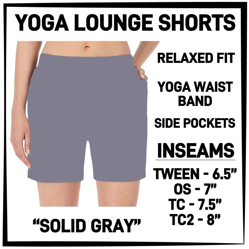 RTS - Solid Gray Yoga Lounge Shorts