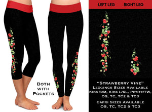 B113 - Strawberry Vine Leggings & Capris