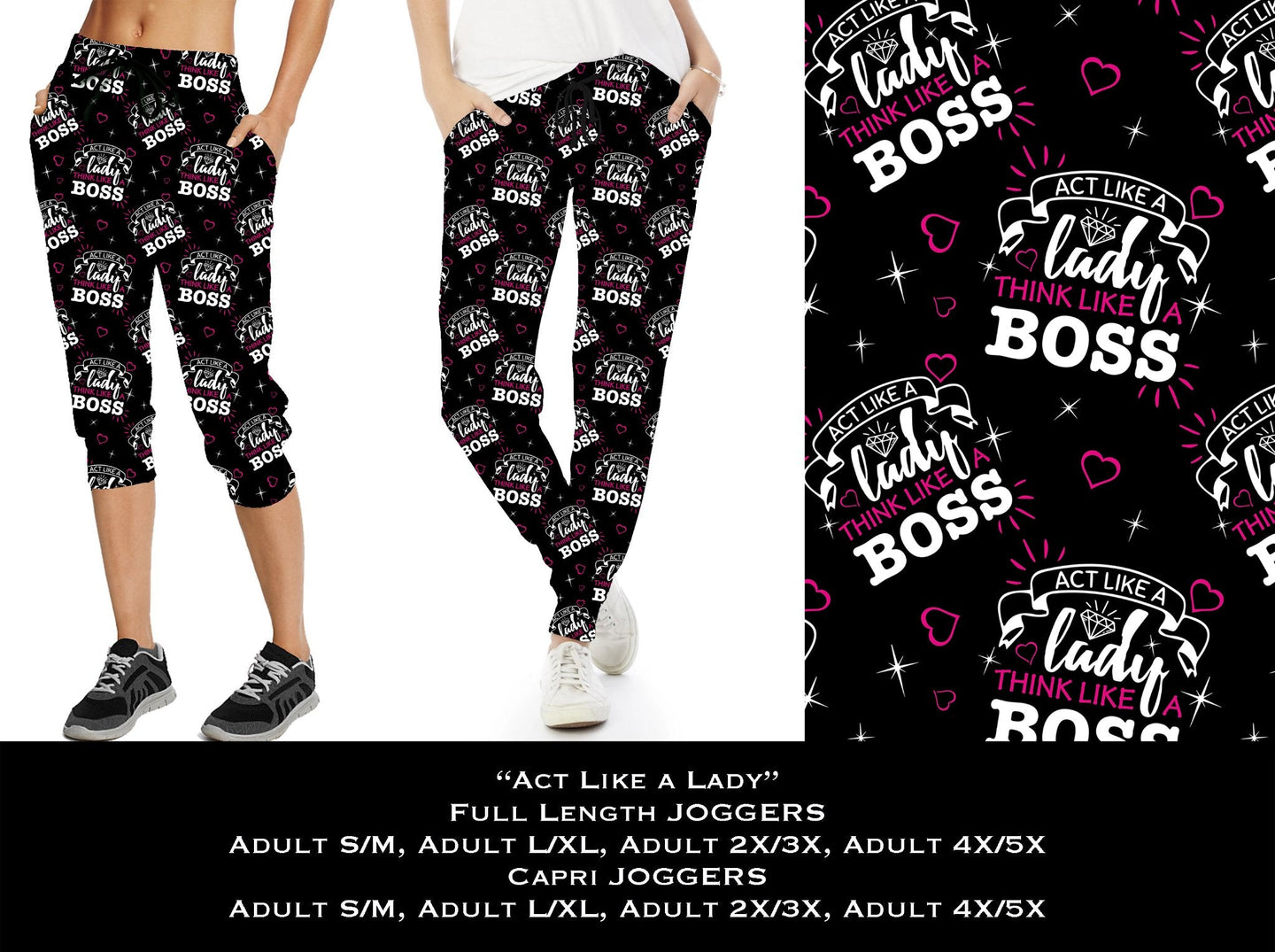 B118 - Act Like A Lady Full & Capri Joggers