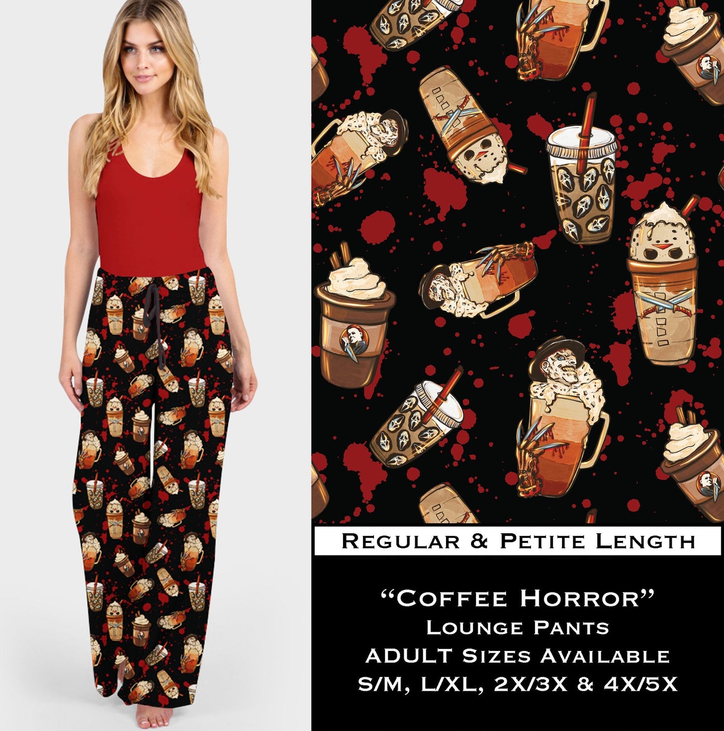 B121 - Coffee Horror Lounge Pants