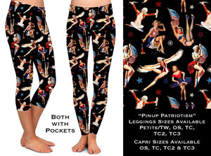 B114 - Pinup Patriotism Leggings & Capris