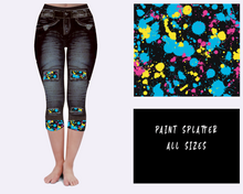 Load image into Gallery viewer, LEGGING JEAN RUN-PAINT SPLATTER (ACTIVE BACK POCKETS)