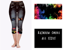 Load image into Gallery viewer, LEGGING JEAN RUN-RAINBOW SMOKE (ACTIVE BACK POCKETS)