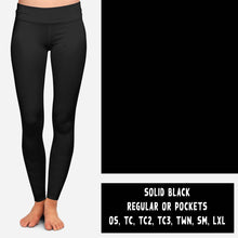 Load image into Gallery viewer, SOLIDS RUN-BLACK LEGGINGS/JOGGERS PREORDER CLOSING 10/25