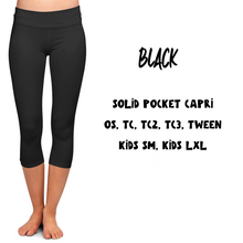 Load image into Gallery viewer, SPC RUN-BLACK- POCKET CAPRI- 2 OPTIONS PREORDER CLOSING 5/6