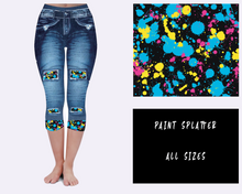 Load image into Gallery viewer, LEGGING JEAN RUN-PAINT SPLATTER (ACTIVE BACK POCKETS)