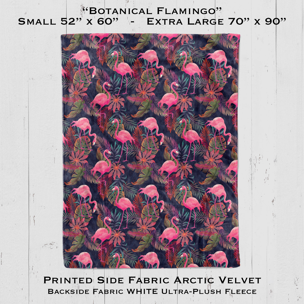 Botanical Flamingo Blanket