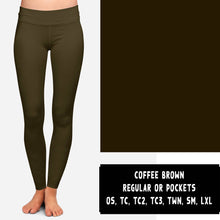 Load image into Gallery viewer, SOLIDS RUN-COFFEE BROWN LEGGINGS/JOGGERS PREORDER CLOSING 10/25