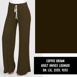 SOLIDS RUN-COFFEE BROWN ADULT UNISEX LOUNGER- PREORDER CLOSING 10/25