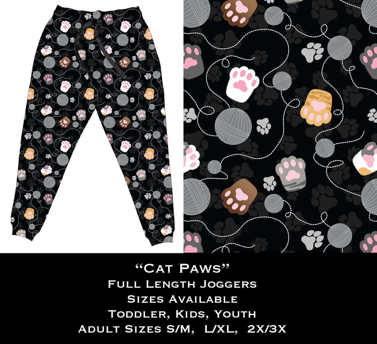 Cat Paws - Full & Capri Length Joggers