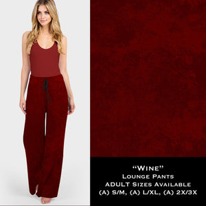 COLOR COLLECTION - WINE LOUNGE PANTS