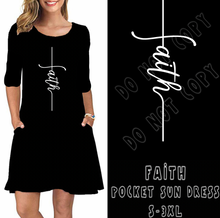 Load image into Gallery viewer, 3/4 SLEEVE POCKET DRESS- FAITH