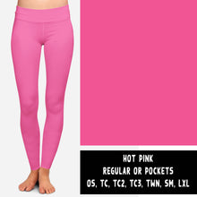 Load image into Gallery viewer, SOLIDS RUN-HOT PINK LEGGINGS/JOGGERS PREORDER CLOSING 10/25