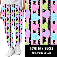 Load image into Gallery viewer, LUCKY IN LOVE-LOVE DAY SUCKS LEGGINGS/JOGGERS PREORDER CLOSING 11/12