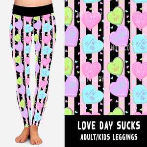 LUCKY IN LOVE-LOVE DAY SUCKS LEGGINGS/JOGGERS PREORDER CLOSING 11/12