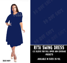 Load image into Gallery viewer, RITA SWING DRESS RUN-NAVY PREORDER CLOSING 9/2