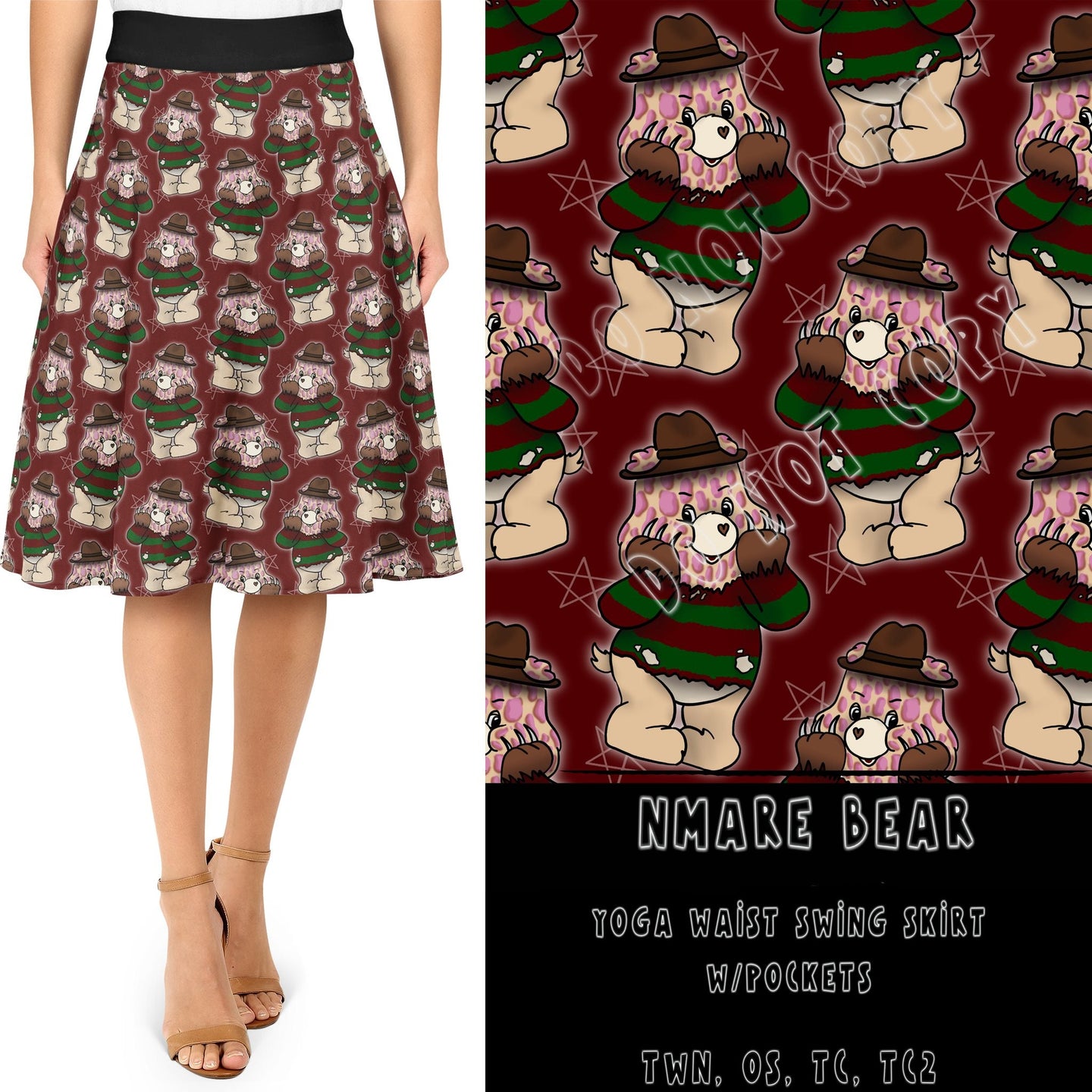 BEARY SCARY RUN-NMARE BEAR SWING SKIRT- PREORDER CLOSING 5/20