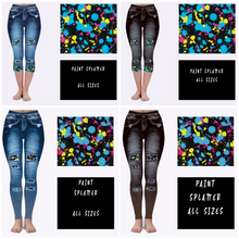 Load image into Gallery viewer, LEGGING JEAN RUN-PAINT SPLATTER (ACTIVE BACK POCKETS)