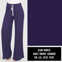 Load image into Gallery viewer, SOLIDS RUN-PLUM PURPLE ADULT UNISEX LOUNGER- PREORDER CLOSING 10/25