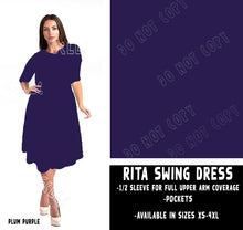 Load image into Gallery viewer, RITA SWING DRESS RUN-PLUM PREORDER CLOSING 9/2