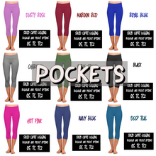 Load image into Gallery viewer, SOLID POCKET CAPRI (VARIETY OF COLORS)