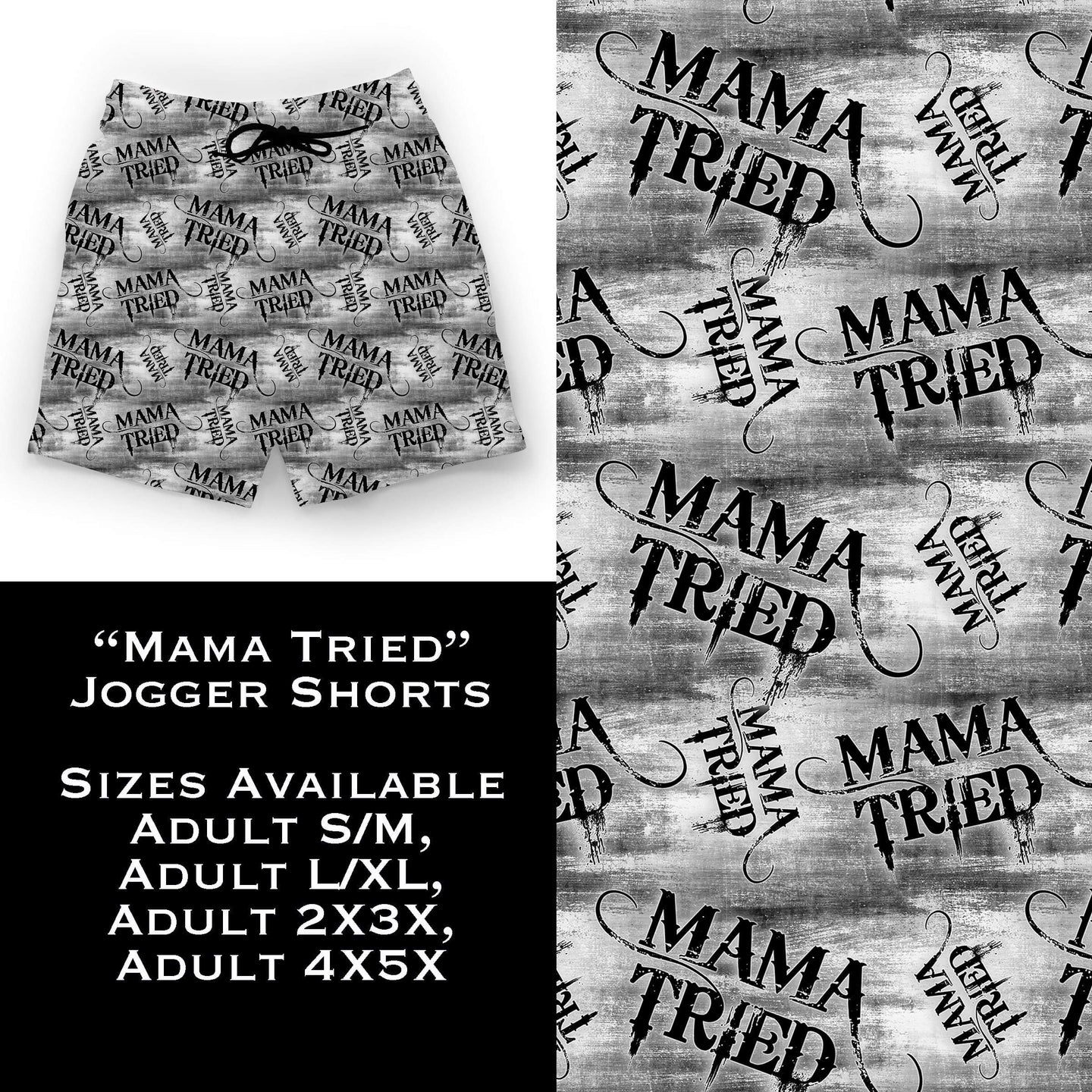 B108 - Mama Tried Jogger Shorts