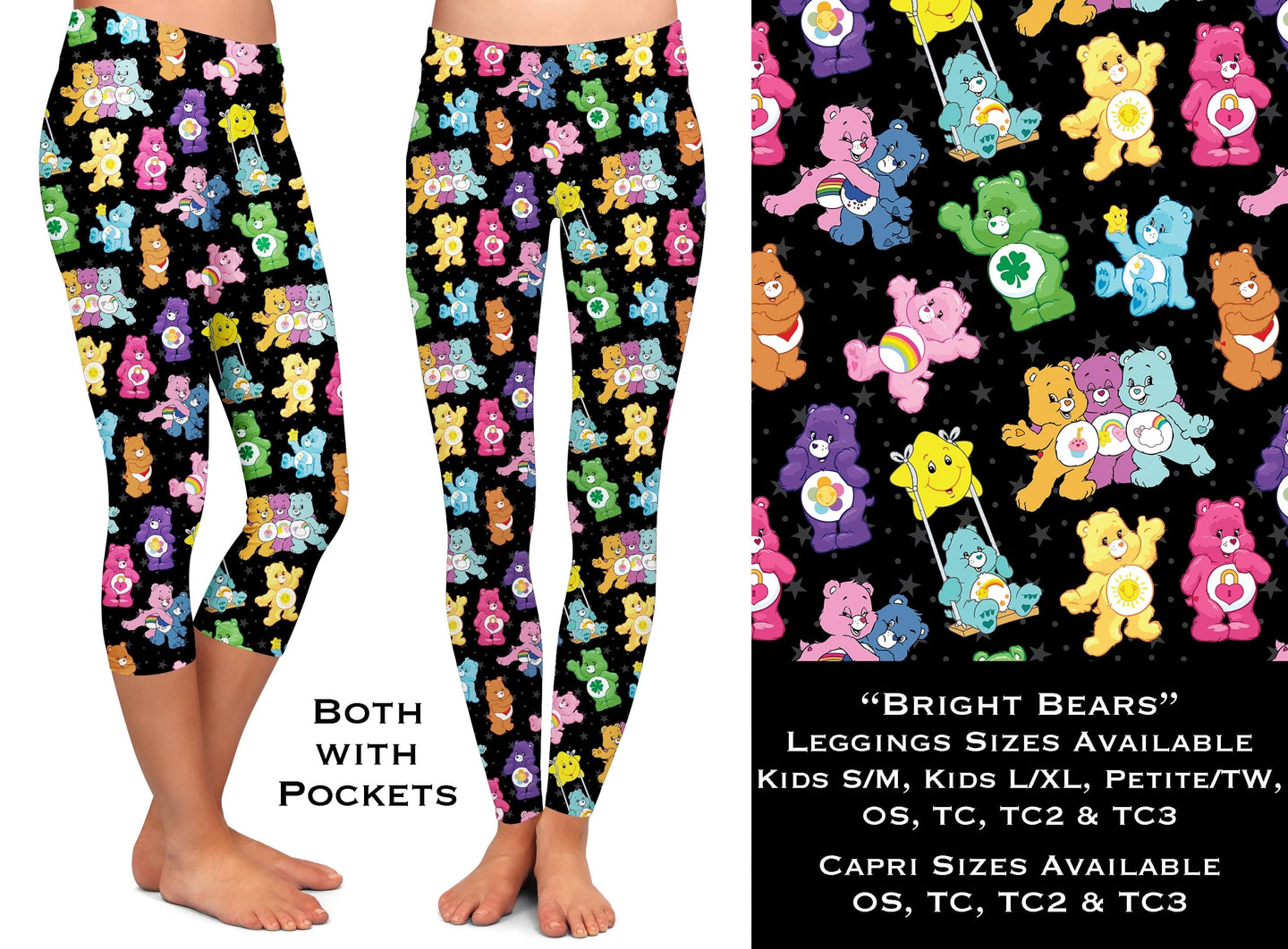 B111 - Bright Bears Full & Capri Leggings
