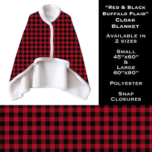 Red & Black Buffalo Plaid Cloak Blanket