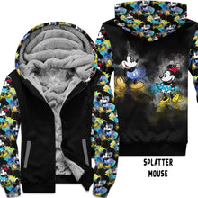 Load image into Gallery viewer, FLEECE JACKET RUN-SPLATTER MOUSE- PREORDER CLOSING 10/1