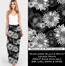 Load image into Gallery viewer, Sunflower Black &amp; White Lounge Pants