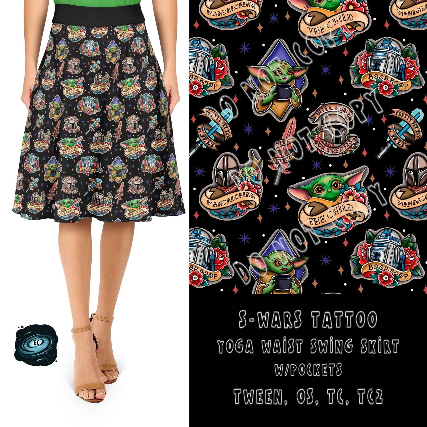 TATTOO RUN- SWARS SWING SKIRT- PREORDER CLOSING 3/4