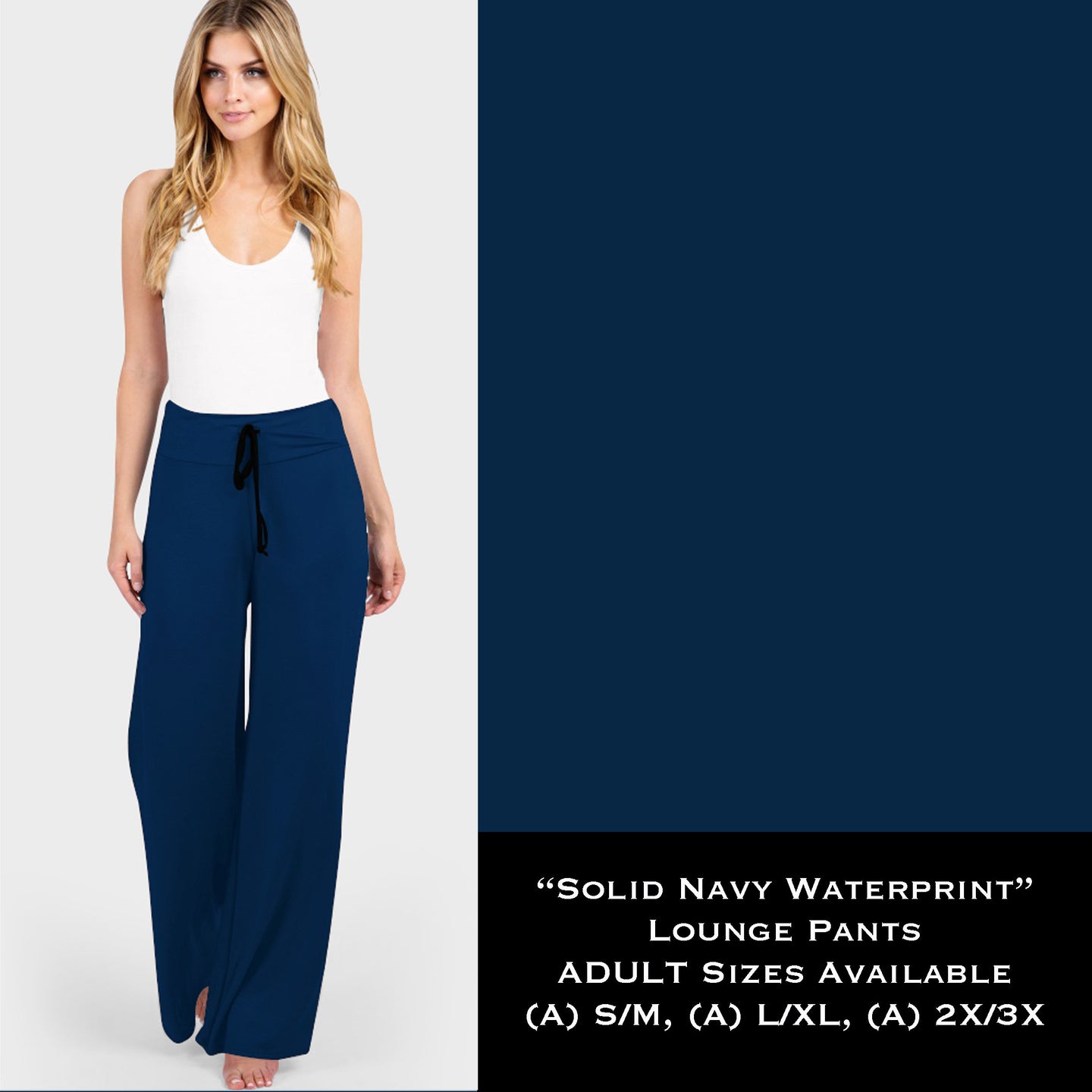 SOLID NAVY LOUNGE PANTS