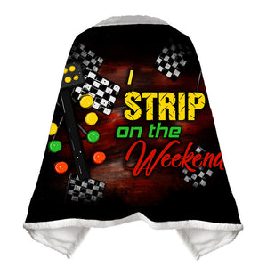 Strip on the Weekend Cloak Blanket