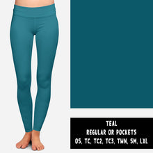 Load image into Gallery viewer, SOLIDS RUN-TEAL LEGGINGS/JOGGERS PREORDER CLOSING 10/25