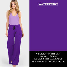 Load image into Gallery viewer, SOLID PURPLE LOUNGE PANTS